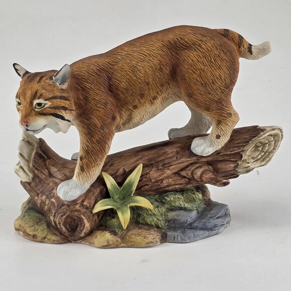 Bobcat By Andrea by Sadek Ceramic Figurine #5617 Made in Japan 7' X 6' - Picture 1 of 9